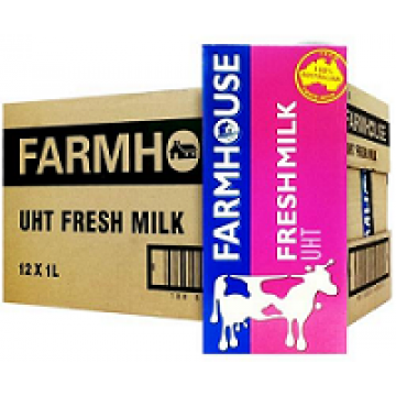 UHT Fresh Milk  12x1ltr【 Farmhouse  】